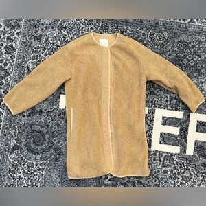 Aritzia Women's Wilfred Free Sherpa Long Liner Jacket Tan Size Small